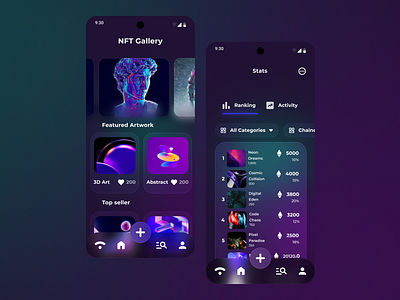 The NFT Frontier: UI App Design branding crypto design graphic design nft ui ux