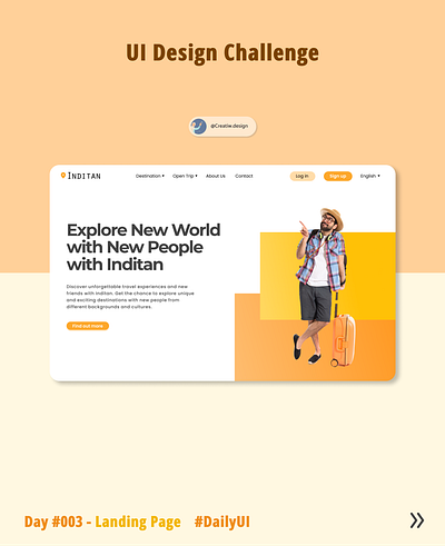 Daily UI Day 003 - Landing Page Open Trip creatiw design dailyui design designer illustration interface landing page open trip ui uidesign uiux userinterface ux uxui website