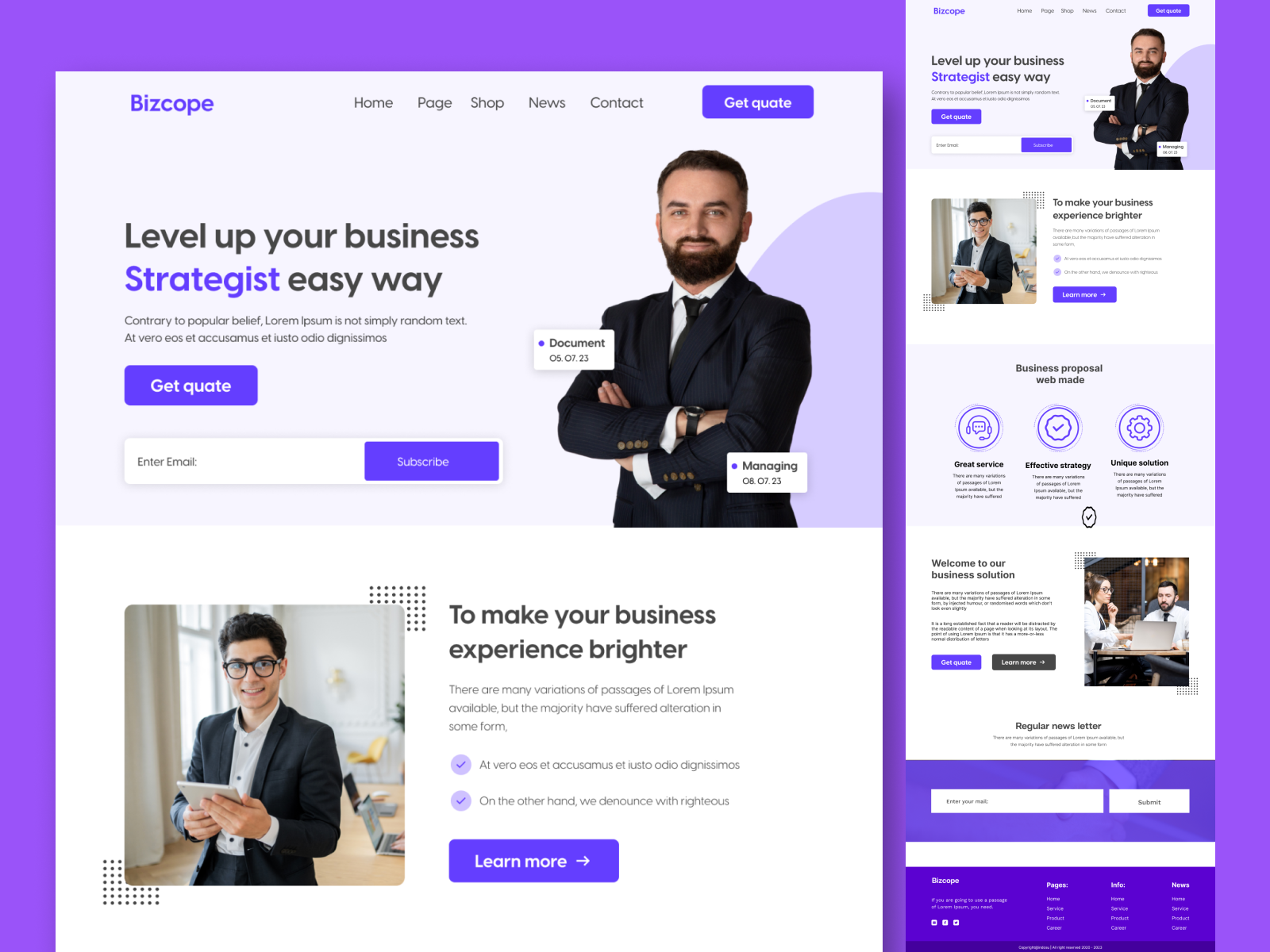 Business consult web UI design by Sazidur Rahman on Dribbble