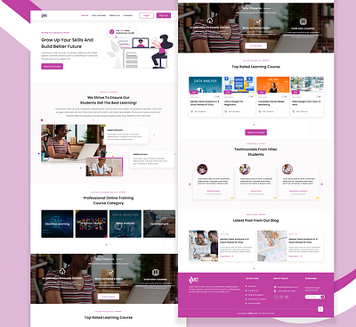 E-learning Platform design e learning illustration landing page uiux