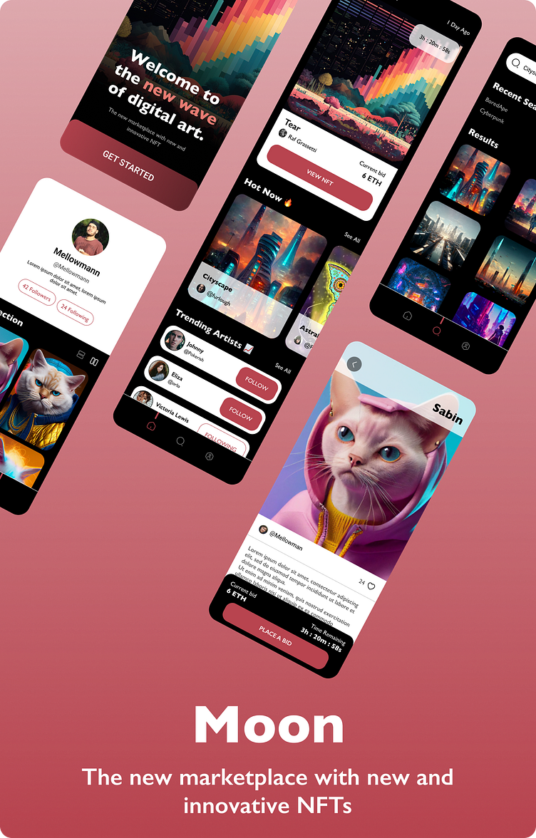 Moon NFT Marketplace Case Study by Jamie Penney on Dribbble