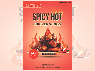 Food Poster branding design fast food fast food poster designing food discount food poster food spicy food template graphic design illustration product design spicy wings template vector