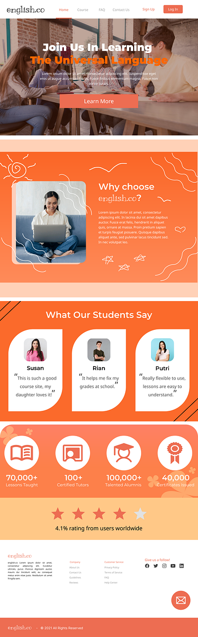 [Website Design] Education Website design ui website design