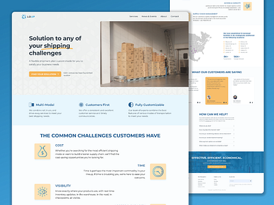 Loup Landing Page Redesign branding design hero landing page logistic redesign shipment ui ux web