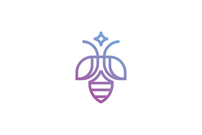 Bee Flower Logo animal logo app bee branding flower honey bee icon logo natre plant queen bee vector