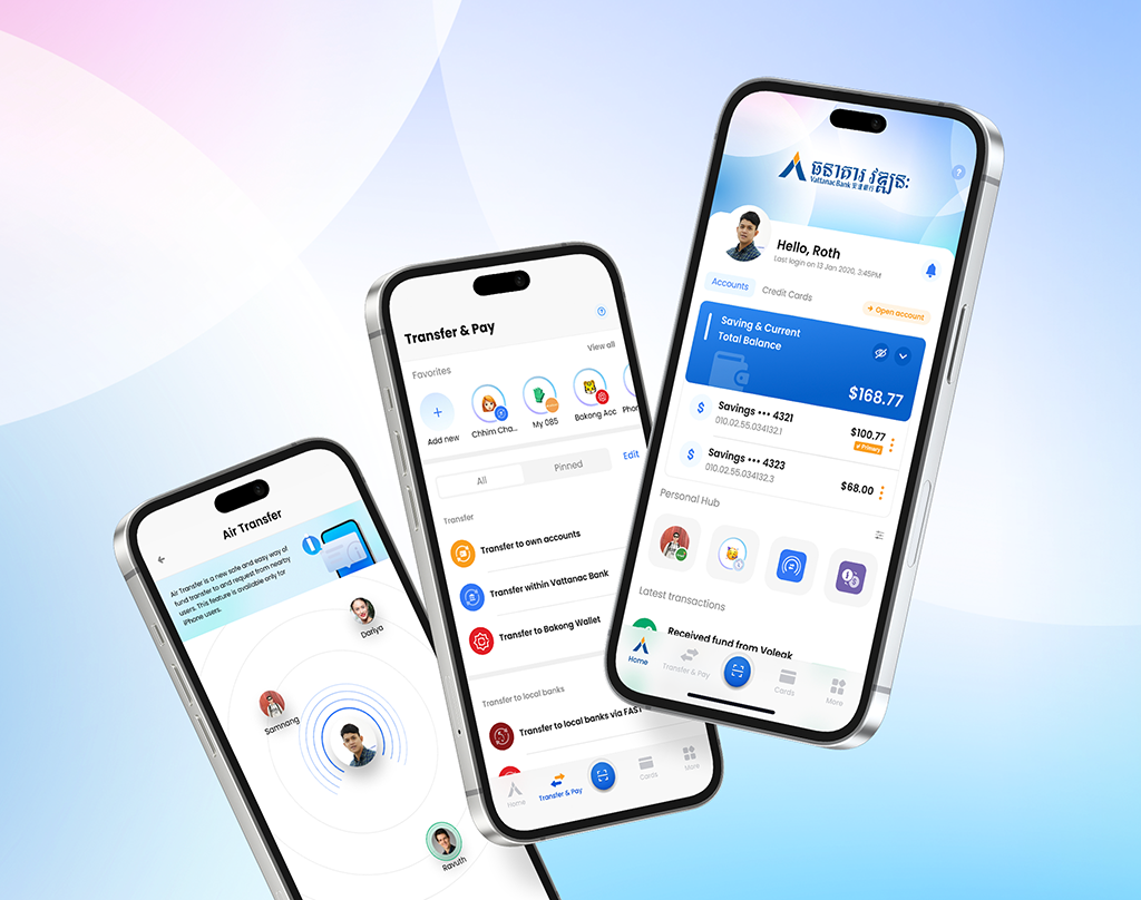 Re-design Vattanac Bank App 2.0 app branding design ui ux
