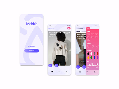 Mabble app application branding clothing design fashion interface ui ux uxui