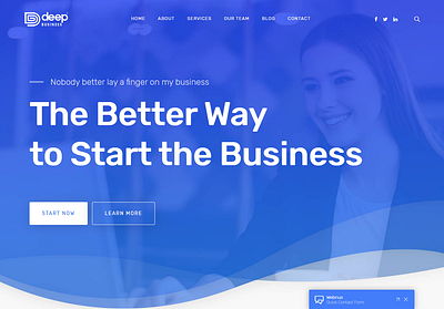 Deep Theme | Business Landing page design elementor design elementor hosting plugins ui ux web web design website wordpress wordpress theme