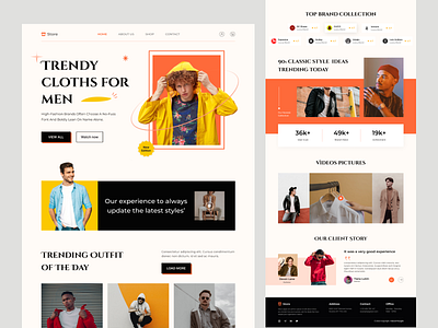 Modern Ecommerce: Landing Page / Home Page UI branding colth colthing design falconthought home page ui landing page latest shot modern shopping trending ui userinterface ux web design website