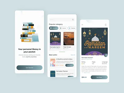 Book Store Mobile App 2023 app app design app store app ui boking app book app book library book reading app clean e book e commerce app landing page minimal app mobile app online book app