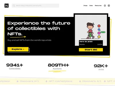 Nuft nft website animation branding logo motion motion graphics ui