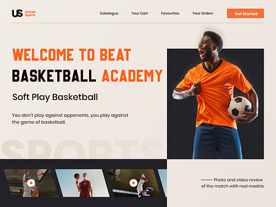 Basketball Academy - Website Design academy animation application basketball coaching design game illustration learning sport uiux vector design website design