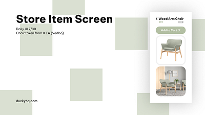 Daily UI Day 7 - Store Item app daily ui ikea mobile screen store ui ux