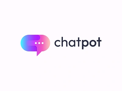 ChatPot ai app logo branding c p chat communication creative modern logo gradient logo logo logo designer logomark logotype messanger pot software talk technology tools vector icon mark symbol