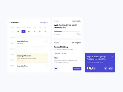 Component Daily Apps calendar clean component daily filters lading page modals mop up task ui uidesign uiux web web design website website design