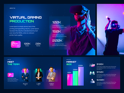 VR Gaming Pitch Deck Exploration 3d animation app branding business chatgpt crypto design graphic design illustration logo motion graphics pitchdeck presentation ui uidesign websitedesign