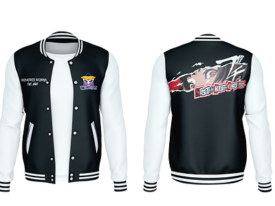 Varsity Custom Design Persona 5 Theme baseball jacket branding custom design custom varsity design graphic design illustration makoto niijima persona 5 persona 5 theme photoshop product design steal your hearts template varsity design