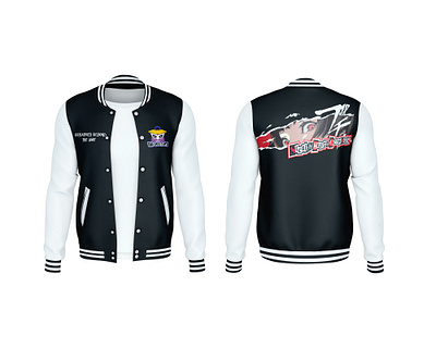 Varsity Custom Design Persona 5 Theme baseball jacket branding custom design custom varsity design graphic design illustration makoto niijima persona 5 persona 5 theme photoshop product design steal your hearts template varsity design