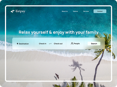 Tripsy - Travel landing page app booking branding design graphic design holiday illustration landing logo package page sea tour travel trip typography ui ux vector website