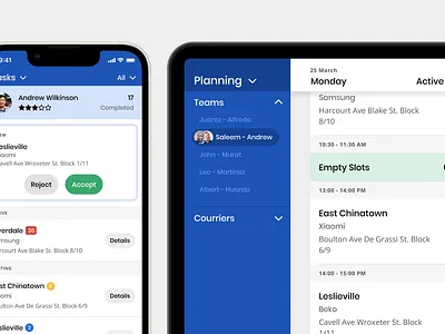 Field Operation Solutions app clean ios ui ux