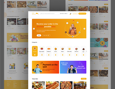 Torkeman Food Website - Landing Page design graphic design landing page ui ux