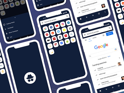 Private Incognito Browser admin panel android android android studio android browser browse browser ui design illustration internet browser logo mobile browser ui vpn vpn ui wallpaper