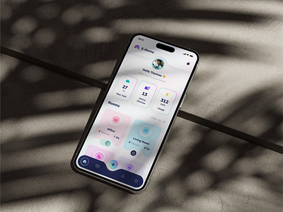 Smart Home App Design app concept app design app designer dashboard design designer app guard home automation house ios ui mobile ui mobile ux remote control smart app smart device smart home app smart home mobile ui