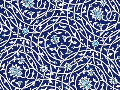 Floral Seamless Pattern ancient arabic art fabric floral islam iznik middle asia morocco mosaic muslim pattern seamless texture tezhip tile turkish uzbekistan