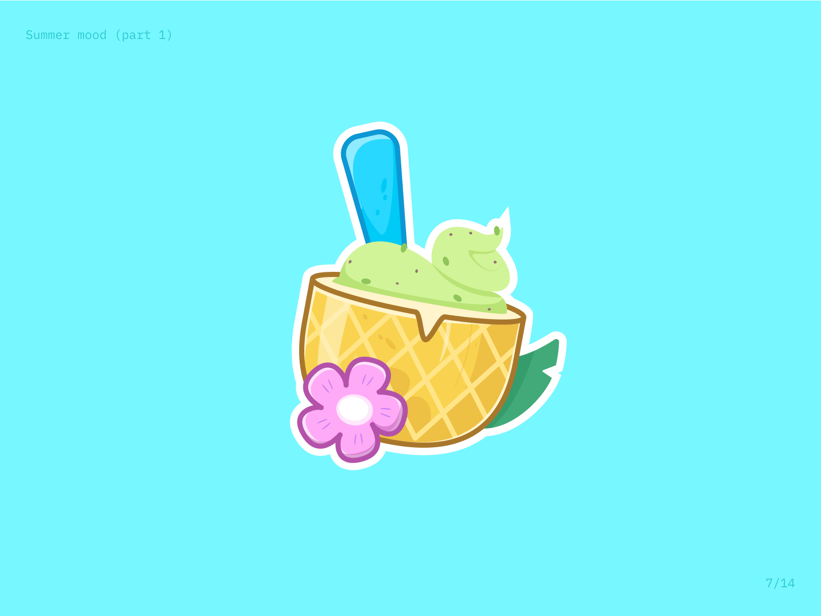 Pistachio ice cream charakter dribbble graphic design ice cream icon illustration logo mascot sticker sticker design summer summer illustration summer sticker vacation vector