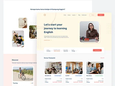 Kampung Inggris course education english kampung inggris landing page motion ui ui animation