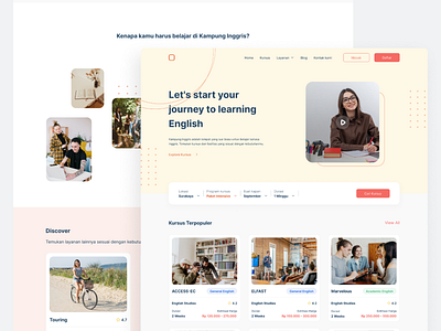 Kampung Inggris course education english kampung inggris landing page motion ui ui animation