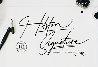 Hilston - Signature font elegant font handwritten handwritting nature script signature