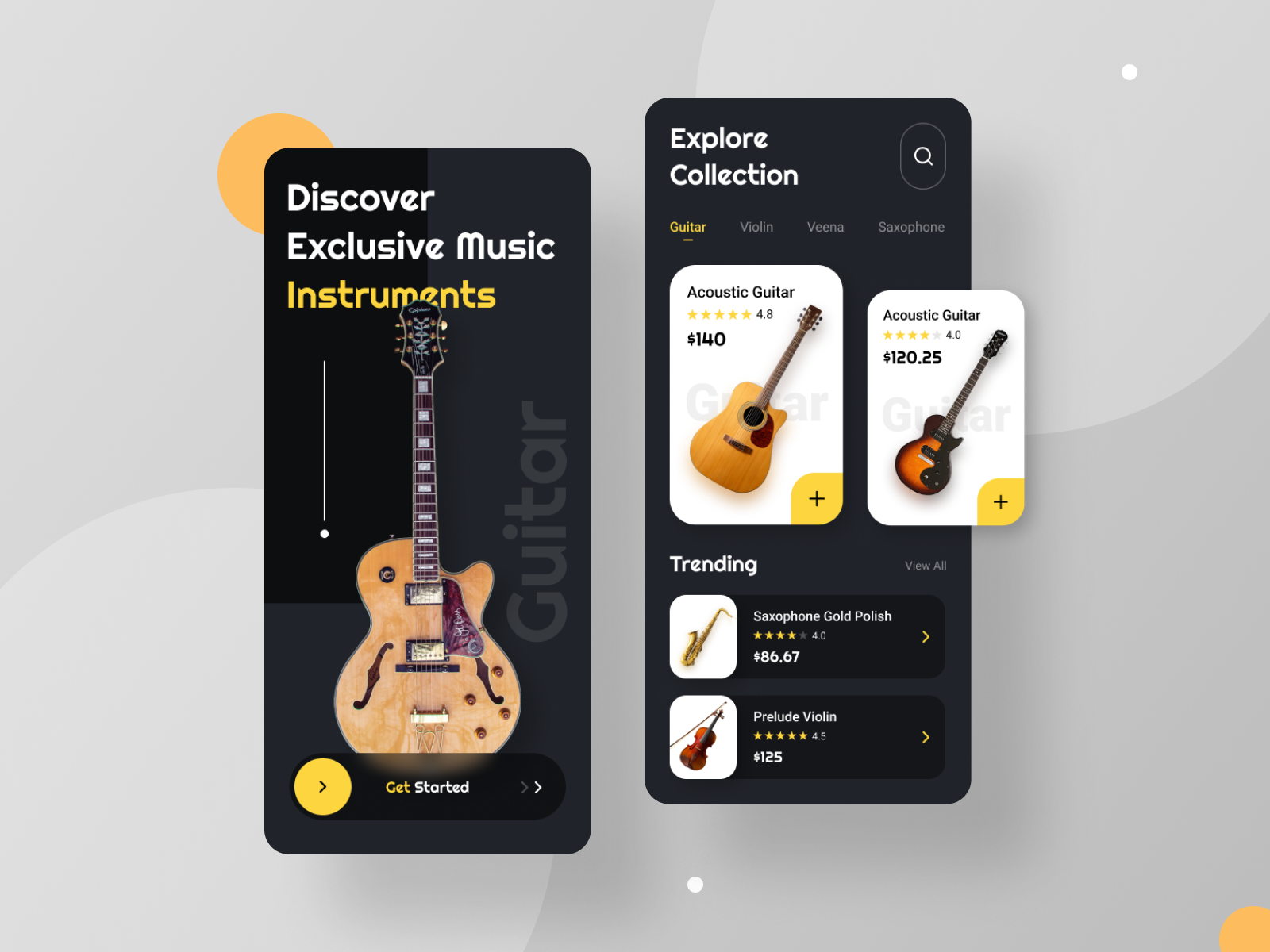 Musical Instruments Store Application by MQoS UI/UX for MultiQoS on