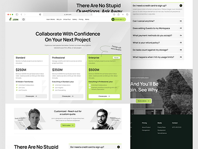 JOIN Pricing Page - Construction Company architecture business chart clean comparison landing page management package personizely plan price pricing pricing plan pro property solution web web design webdesign website