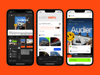 Every - Social Video Editor App android app anti design app application brutalism design editor iphone app mobile neo brutalism social app social media ui ux video app video editor
