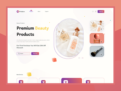 Landing page Beauty Products baby products beauty beauty product beauty website body care cosmetic cosmetics website ecommerce landing page landing page design makeup product page design ui ux website