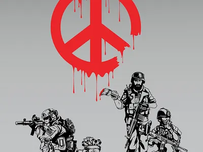 Peace? banksy branding design graphic design illustration logo logo design poster tee shirt