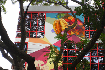 Kobra style kaledoscopic street art, Bangalore design graffiti graphic design illustration india mural streetart