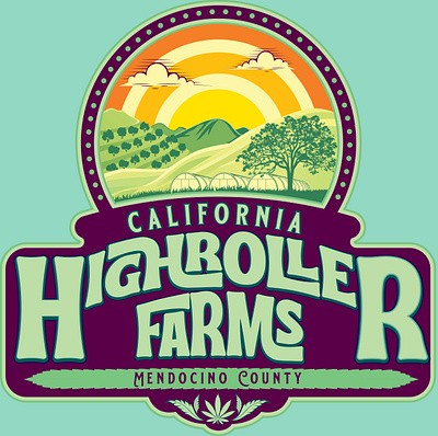 Highroller Farms Logo branding design graphic design illustration logo logo design poster