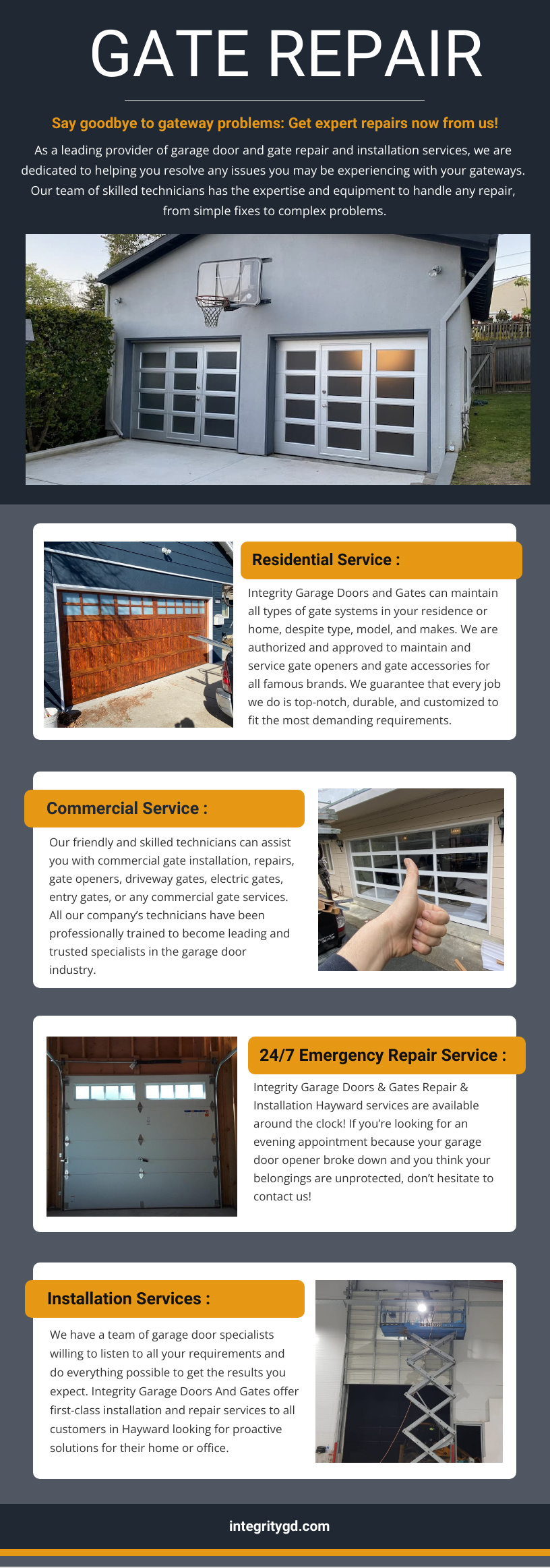 Gate Repair by Integrity Garage Doors and Gates on Dribbble