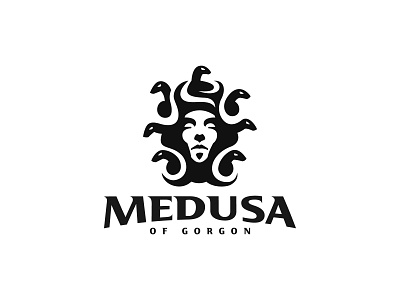 Medusa Logo beauty company logo design face gorgon hair head logo logo design logos mascot medusa minimal mythology people portrait simple snake vector woman