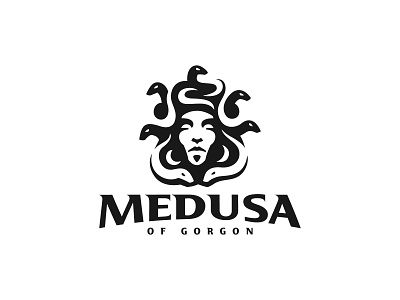 Medusa Logo beauty company logo design face gorgon hair head logo logo design logos mascot medusa minimal mythology people portrait simple snake vector woman