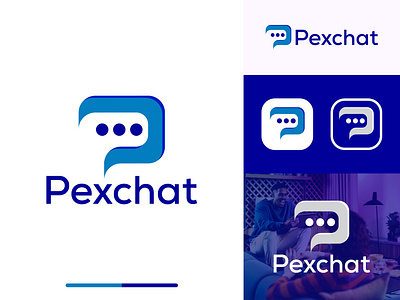 Pexchat logo | Chat icon design brand brand design branding chat icon chat logo chatting logo concept creative identity illustration letter logo logo logo design logo designer logo mark message logo modern logo monogram social media logo symbol