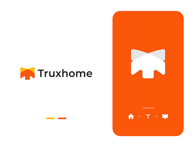 modern truxhome logo design for real estate agency app icon branding builders clever construction logo home house investment logo logodesign logos logotype marketplace minimalist logos modern logo opendoor property real estate realestate realtor realty