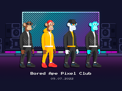 Bored Ape Pixel Club 2.0 graphic design illustration pixel
