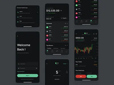 Stocks Trading Platform app design fintech interface slick stocks studio trading trading app trading platform ui