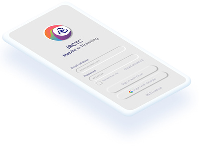 IRCTC 'neomorphic' app app booking design figma graphic design mobile mui neomorphic neomorphism ui ui design