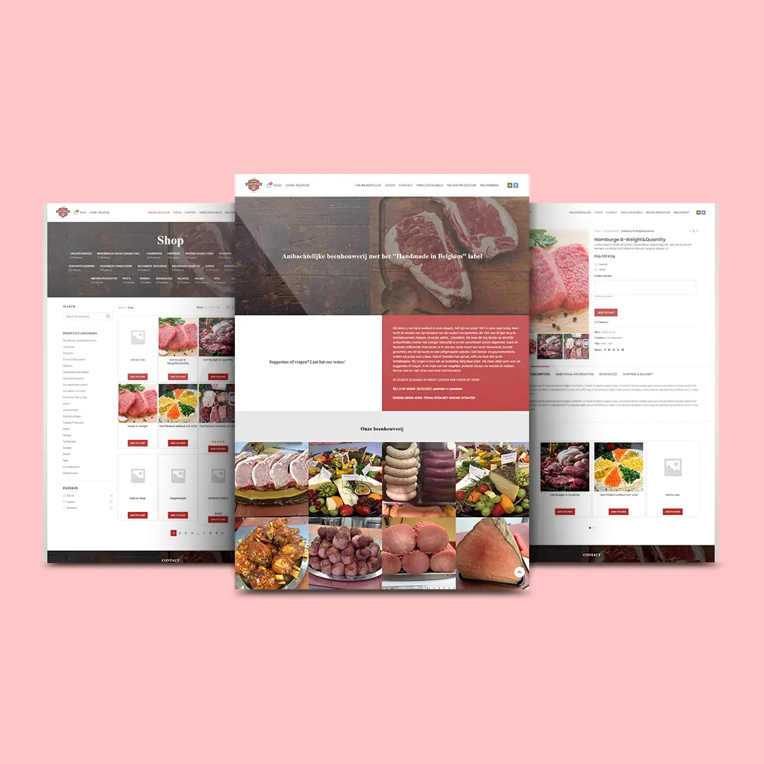 Ermgodts Slagerij - E-Commerce website ux builder