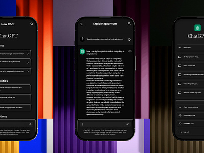 ChatGPT Glass UI Redesign 3d ai animation app design artificial intelligence app chat chatgpt conversation conversation app conversation mobile app dashboard design glass morphism illustration mobile app motion graphics ui ux