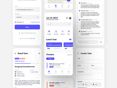 Task App app design graphic design ui ux